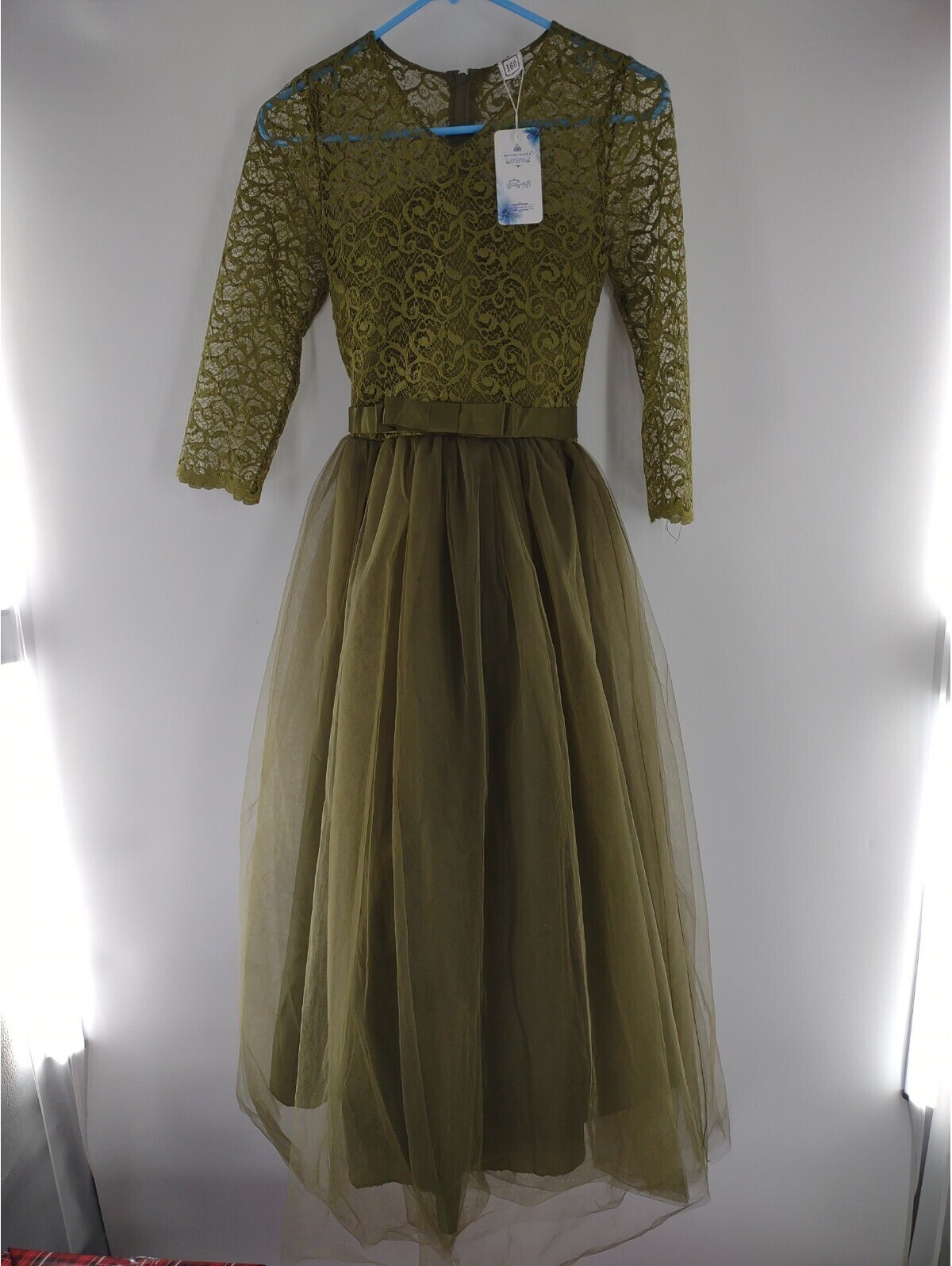 Ibtom Castle Girls Formal Dress Size 160 11y-12y Green 031